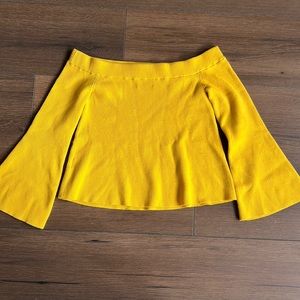 Aritzia Wilfred Fleur Off shoulder bell sleeve sweater